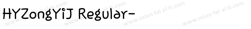 HYZongYiJ Regular字体转换